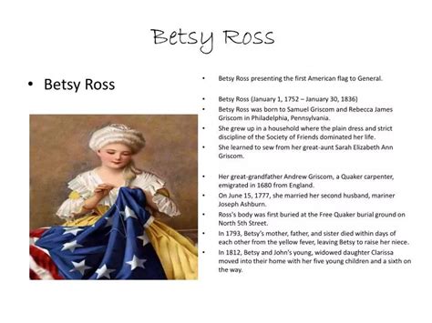 PPT - Betsy Ross PowerPoint Presentation, free download - ID:2421689