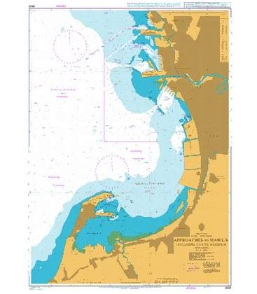 British Admiralty Nautical Chart 3931 Approaches to Manila including Cavite Harbour