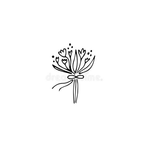 a bouquet of flowers on a white background royalty illustration