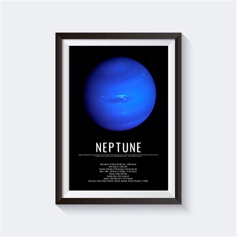 Neptune Print Digital Poster Neptune Printable Space Print | Etsy