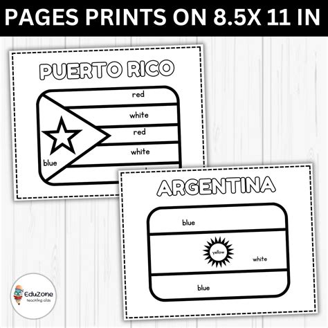 Puerto Rico Flag Coloring Page