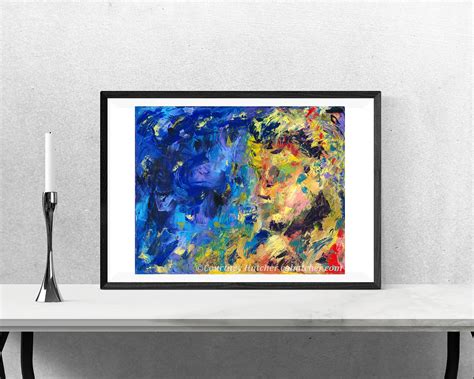 Fine Art Portrait Print, Emotional Abstract Color Art, Modern Giclee ...