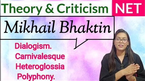 Mikhail Bhaktin, Dialogism, Carnivallesque, Heteroglossia, Polyphony, #Theory #successmaker # ...