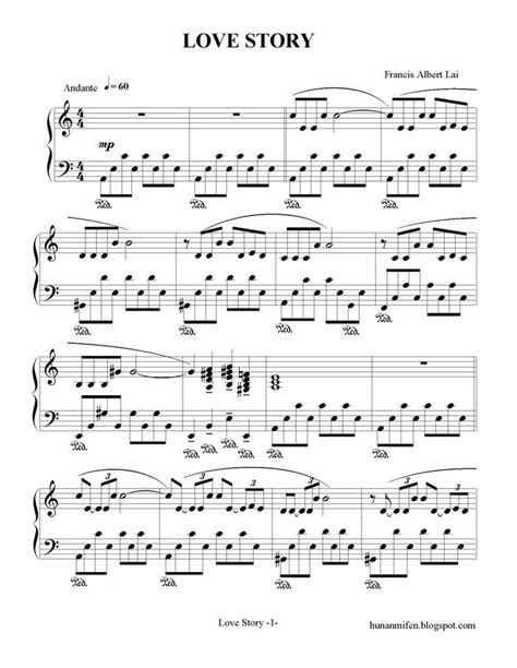 湖南米粉: piano music sheet - love story | Piano sheet music, Piano sheet ...