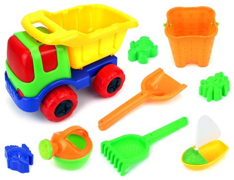 Sunny Dump Truck Children's Kid's Toy Beach Sandbox Truck Playset w/ Toy Truck, Hand Tools, Sand ...