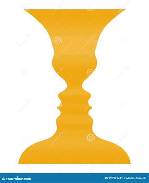 Rubin Vase, Optical Illusion Stock Vector - Illustration of illusion ...