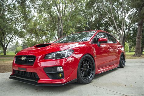 Pure Red Subaru WRX paired with Ambit RE83 Roto-Forged Gloss Black Wheels : r/WRX