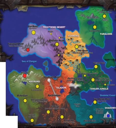 A comparison of map of Draenor and the Outland