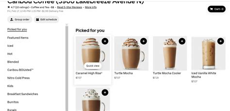 Caribou Coffee Menu With Prices [Updated June 2024] - TheFoodXP