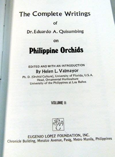 The Complete Writings of Dr. Eduardo A. Quisumbing on Philippine ...