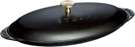 Amazon.com: Staub Cast Iron 14.5-inch x 8-inch Covered Fish Pan - Matte Black, Made in France ...