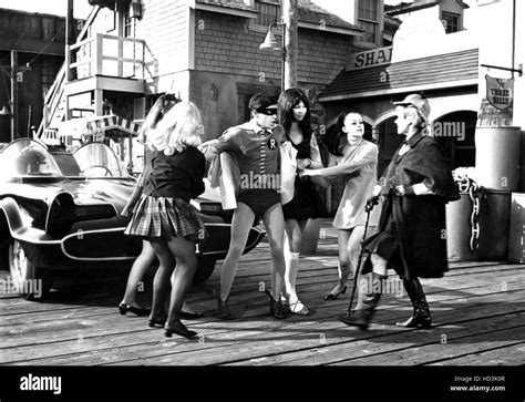 BATMAN, Burt Ward (center), Glynis Johns (right), 'The Londinium Larcenies', (Season 3, Episode ...