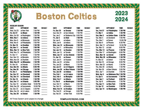 Boston Celtics Schedule 2024 24 Printable - Anet Maggee