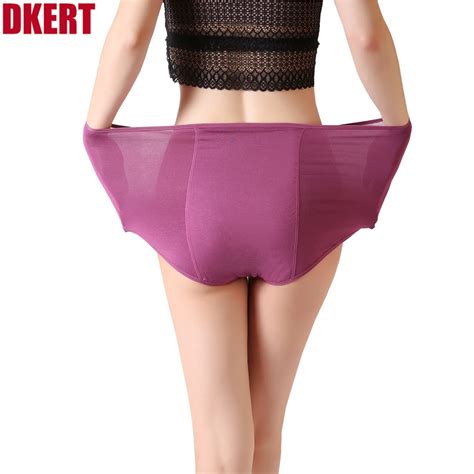 DKERT Menstrual Period Panties Women Underwear Panties Ladies Seamless Plus Size Physiological ...