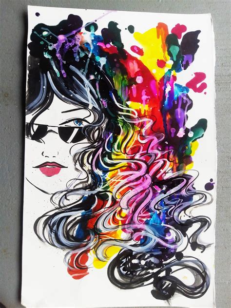 Rainbow Explosion - 14 x 22 - SALE - Red Moth Art