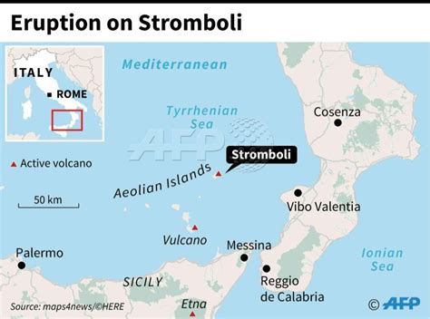 Stromboli Island Map