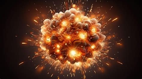 Premium AI Image | A fireworks explosion element object