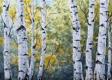 Silver Birch Woodland (original) | Kerry Bennett - Artist