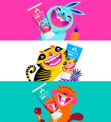 Characters for Toothpaste | Kids packaging, Kids package design, Kids toothpaste