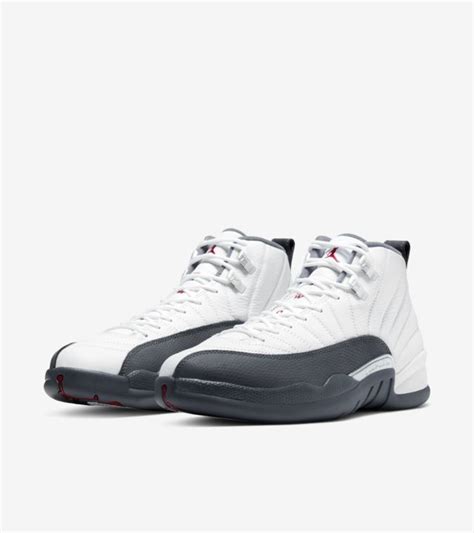 Air Jordan 12 'White/Dark Grey' Release Date. Nike SNKRS ID