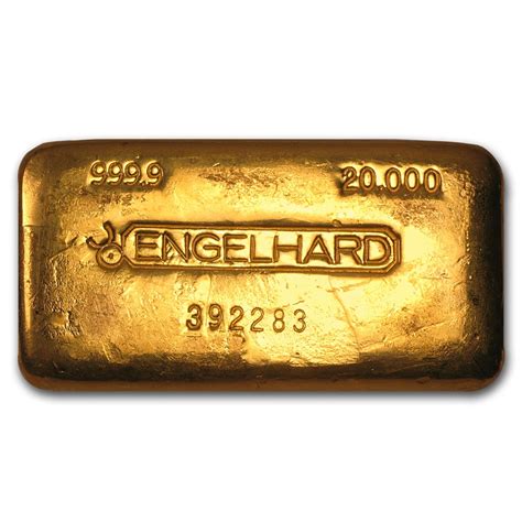 Buy 20 oz Gold Bar - Engelhard (Poured/Loaf-Style, Bull Logo) | APMEX