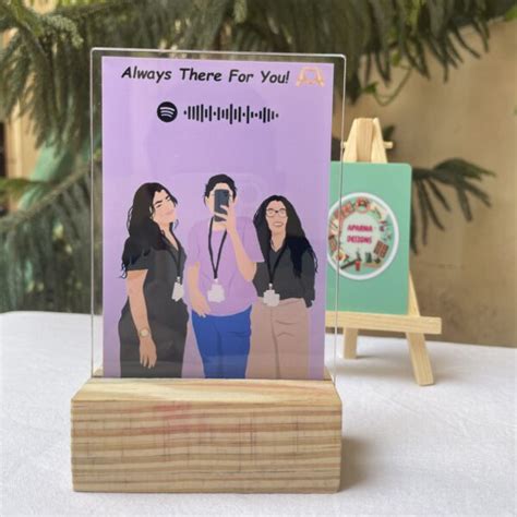 Illustration Mini Acrylic Plaque With Stand - Aparna Designs