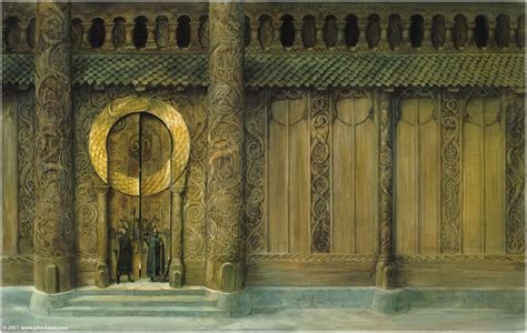 The doors to Heorot, Hrothgar's hall. Illustration for Beowulf, by John ...