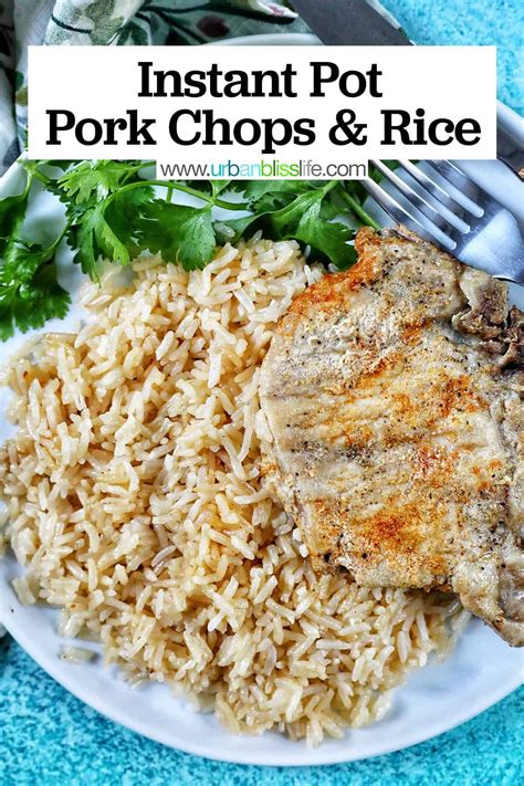 Instant Pot Pork Chops and Rice | Recipe | Pork chops and rice, Instant pot pork, Instant pot ...