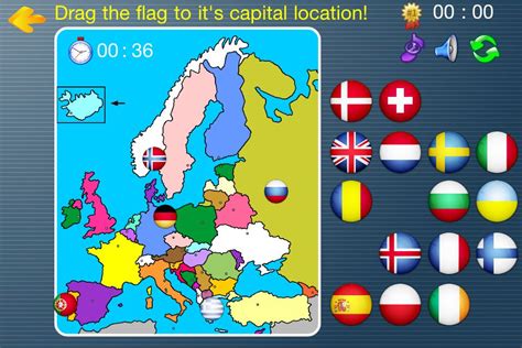 7 continents country flags game Lite(Europe) Games Family Education Educational free app for ...