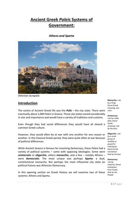 (PDF) Ancient Greek Poleis Systems of Government - DOKUMEN.TIPS