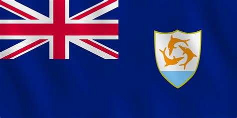 Anguilla flag with waving effect, official proportion. 6601766 Vector ...