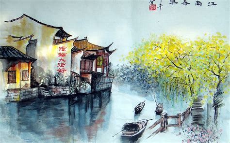 Awesome Ancient China Wallpapers - WallpaperAccess | Chinese painting ...