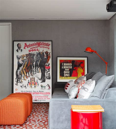 red accent living room | Interior Design Ideas