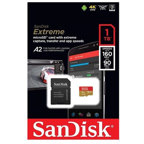 SanDisk Extreme 1TB MicroSD Memory Card for DJI Mavic Mini 2 Drone ...