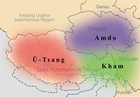 Detailed Map Of Tibet