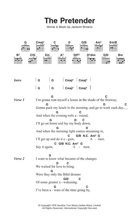 The Pretender by Jackson Browne - Guitar Chords/Lyrics - Guitar Instructor