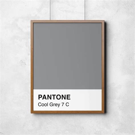 Pantone Print Cool Grey 7C Printable art colour swatch | Etsy