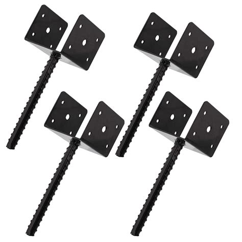 Buy BISupply Concrete Post Anchor 4x4 Post Base Spike 4 Pack - U Shape Fence Post Holder Pergola ...