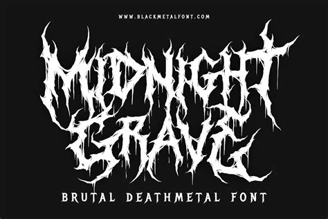 Midnight Grave Sick Death Metal Font :: Behance