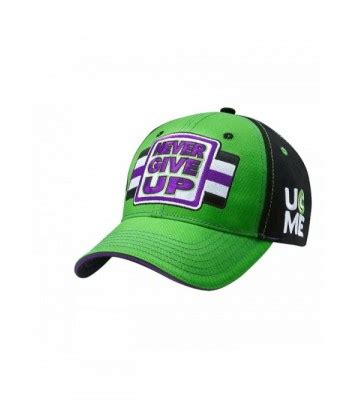 John Cena WWE Never Give Up Green Purple Baseball Hat - C4189KXN3G3