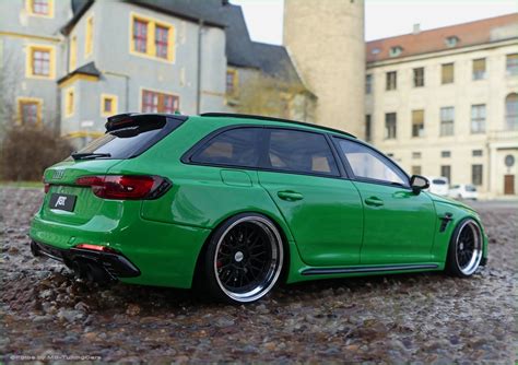 MB-TuningCars - 1:18 Audi RS4 ABT / Viper Green Edition + BBS Alufelgen