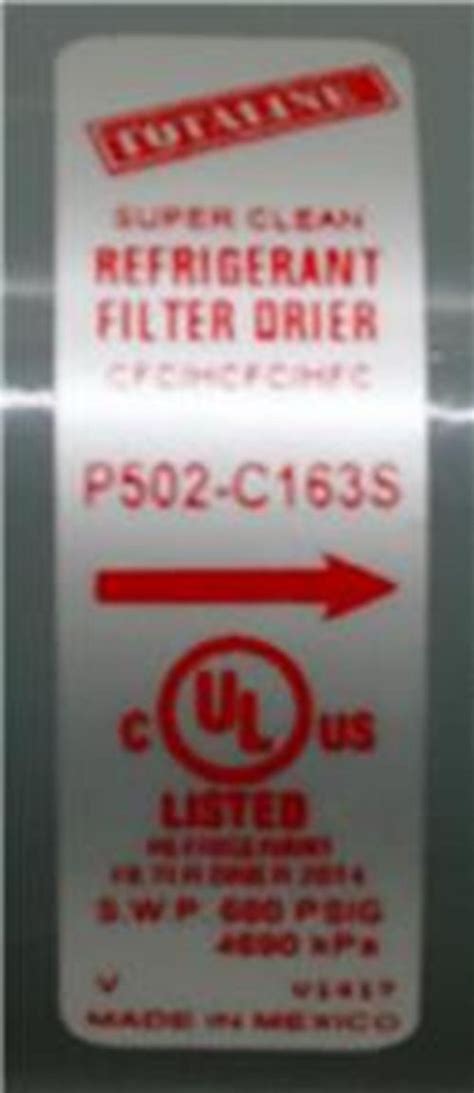 Totaline/Carrier Liquid Line Filter Drier - P502C163S