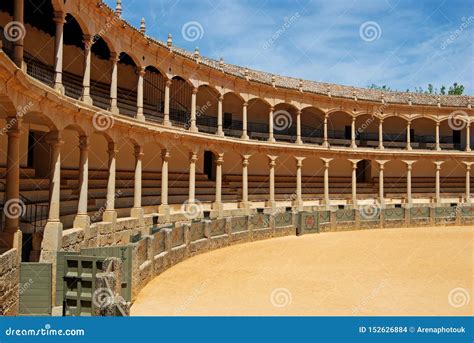 View Inside the Famous Bullring, Ronda, Spain. Stock Photo - Image of ...