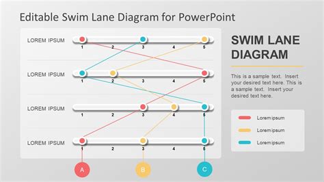 Editable Swim Lane Diagram for PowerPoint & PPT Template