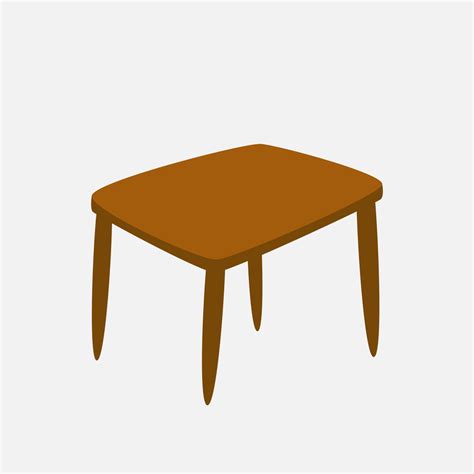 cute table clip art vector illustration for design decorations. furniture theme illustration ...