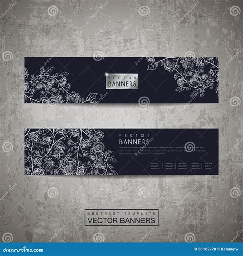 Elegant Banner Template Set Design Stock Vector - Illustration of ...