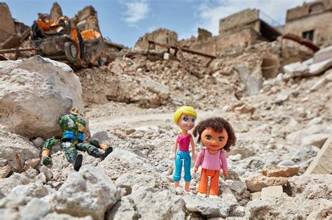 A photographer uses toys to reflect children's war experiences : NPR