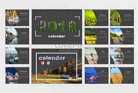 2018 landscape calendar template image_picture free download 400079409_lovepik.com