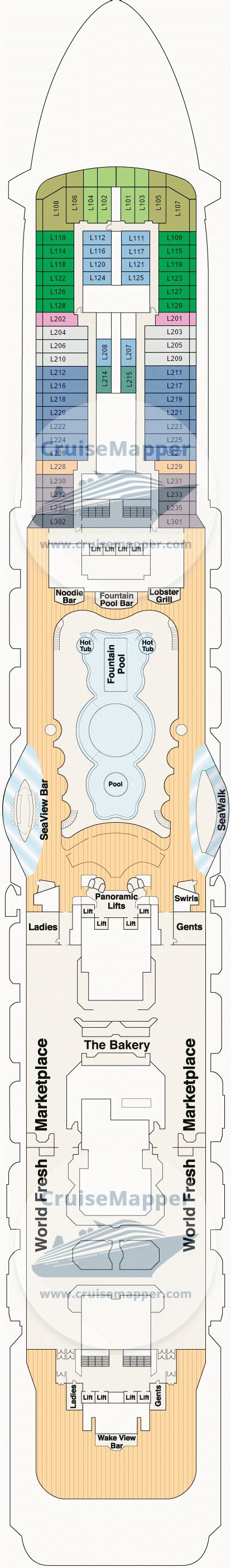 Majestic Princess Deck Map