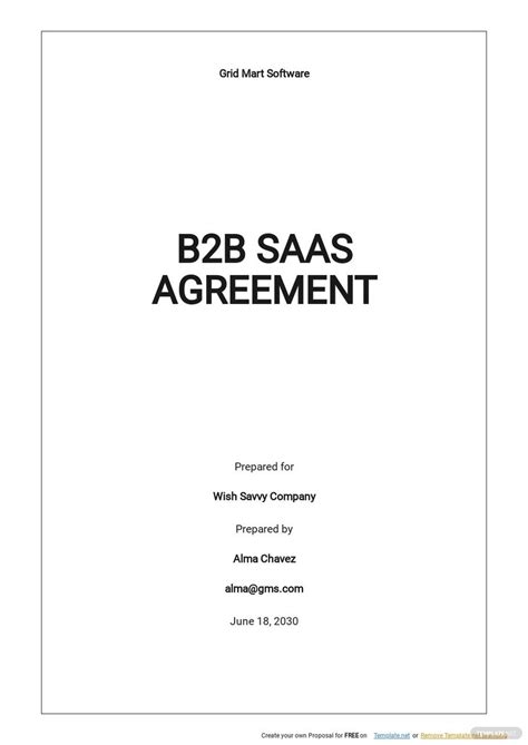 B2B SAAS Agreement Template - Google Docs, Word, Apple Pages, PDF | Template.net